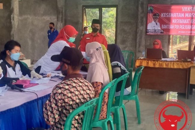 KEGIATAN VAKSINASI COVID-19 BAMUSI DPC PDI PERJUANGAN LAMPUNG SELATAN