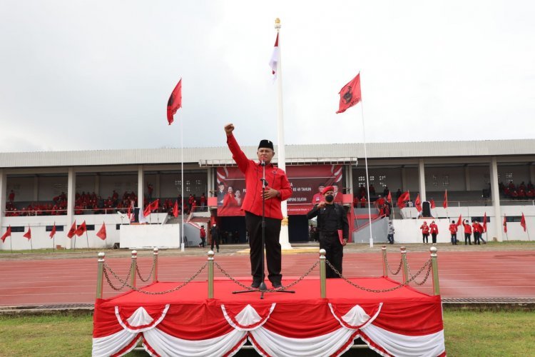 Upacara HUT PDI Perjuangan ke -49 Kabupaten Lampung Selatan