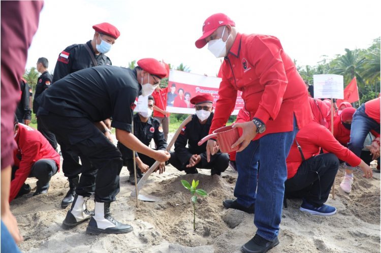 Gerakan menanam pohon bentuk kepedulian PDI Perjuangan menjaga alam