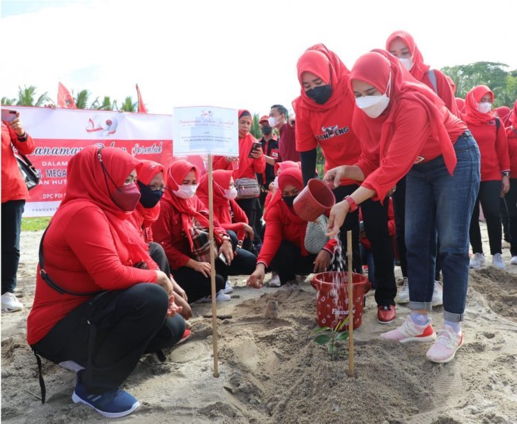Gerakan menanam pohon bentuk kepedulian PDI Perjuangan menjaga alam