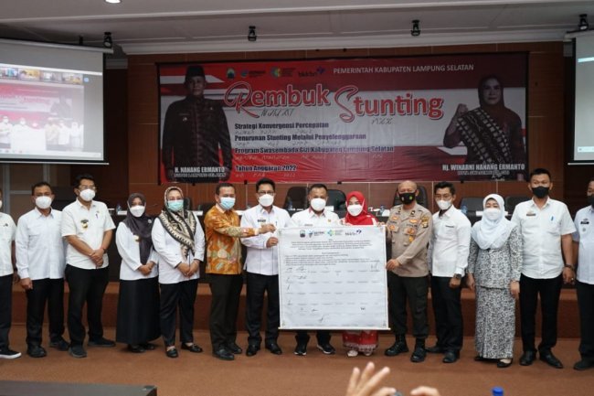 Satukan Komitmen Seluruh Stakeholder Terkait, Pemkab Lampung Selatan Gelar Rembuk Stunting Tahun 2022