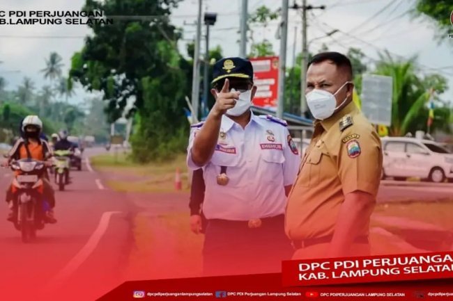 Penerapan Rekayasa Lalu lintas didalam Kota Kalianda berlangsung hari ini.