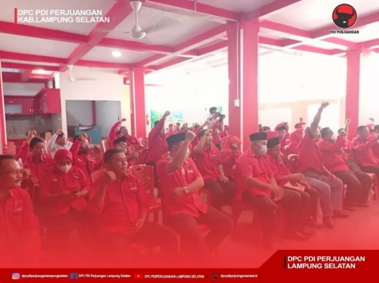 Rapat Koordinasi DPC PDI Perjuangan Lampung Selatan  dan Penyerahan  SK PAC  