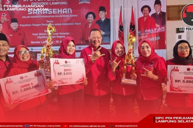 DPC PDI Perjuangan Kabupaten Lampung Selatan Raih Juara II di Ajang Paduan Suara Tingkat Provinsi
