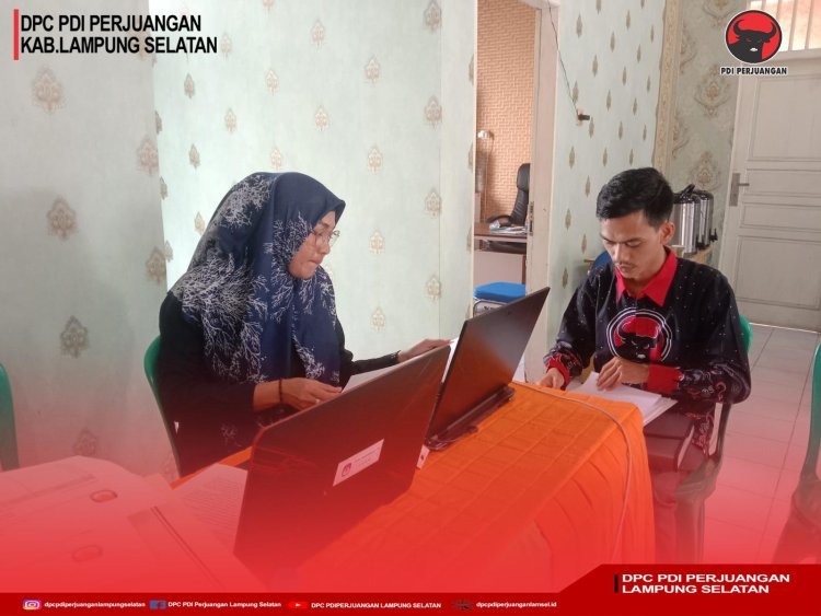 DPC PDI perjuangan Kabupaten Lampung Selatan serahkan Berkas  perbaikan Silon Caleg Guna di Verifikasi  KPU Lam-Sel