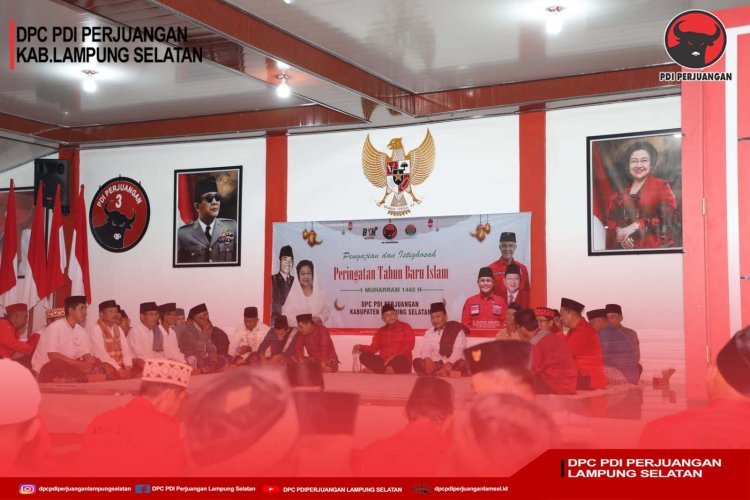 Ikuti Peringatan Tahun Baru Islam, Ketua BBHAR Merik Havit Apresiasi DPC PDI Perjuangan Lampung Selatan