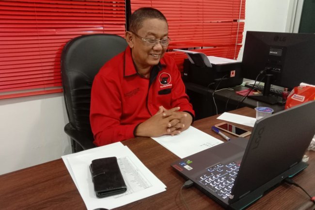 Sekretaris DPC PDI Perjuanagan Lampung Selatan Mengikuti Undangan Rapat DPP PDI Perjuangan Secara Hybride