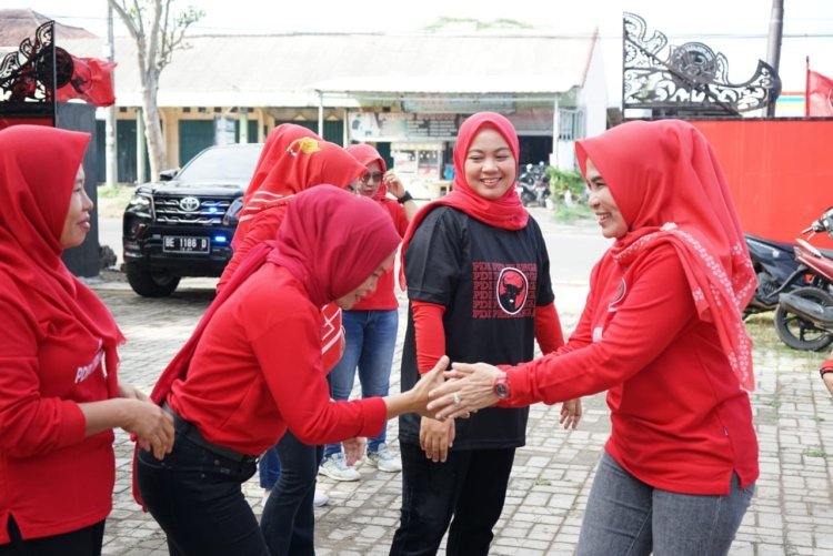 Srikandi Lampung Selatan Gelar Senam Sicita Bersama, Di Kantor DPC PDI Perjuangan Kabupaten Lampung Selatan