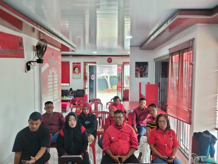 DPC PDI Perjuangan Lampung Selatan Mengikuti Pelatihan Saksi Enumerator Secara Daring Bersama BSPN Daerah Provinsi Lampung