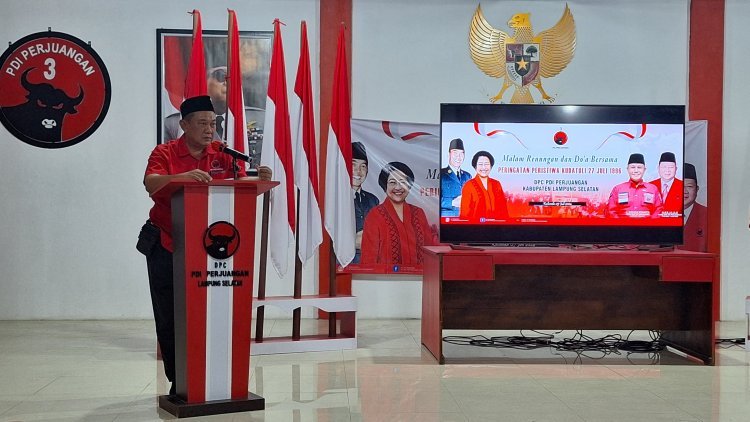 Peringati Kudatuli 2024, DPC PDI Perjuangan Lampung Selatan Gelar Renungan dan  Do'a Bersama