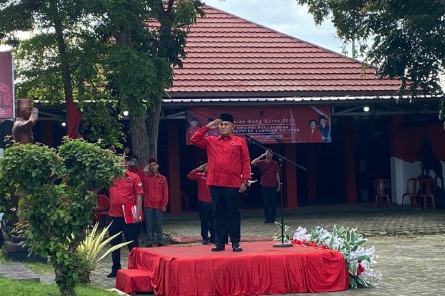 Peringati Hari Lahir Pancasila 2025, DPC PDI Perjuangan Lampung Selatan Gelar Upacara