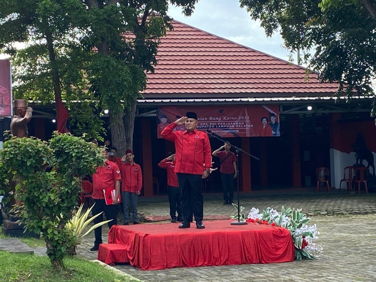 Peringati Hari Lahir Pancasila 2025, DPC PDI Perjuangan Lampung Selatan Gelar Upacara