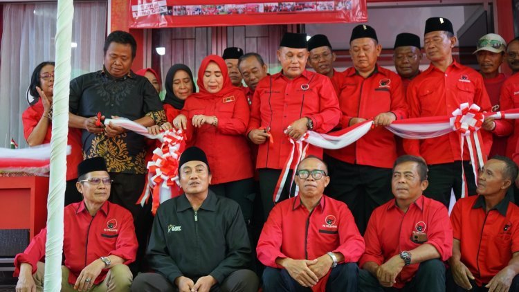 Meriah dihadiri masyarakat, Peresmian Rumah Partisipasi Publik DPC PDI Perjuangan Lampung Selatan 